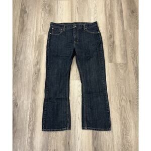 Levis 527 Jeans Mens 38x30 Blue Boot Cut Denim Dark Wash Five Pocket